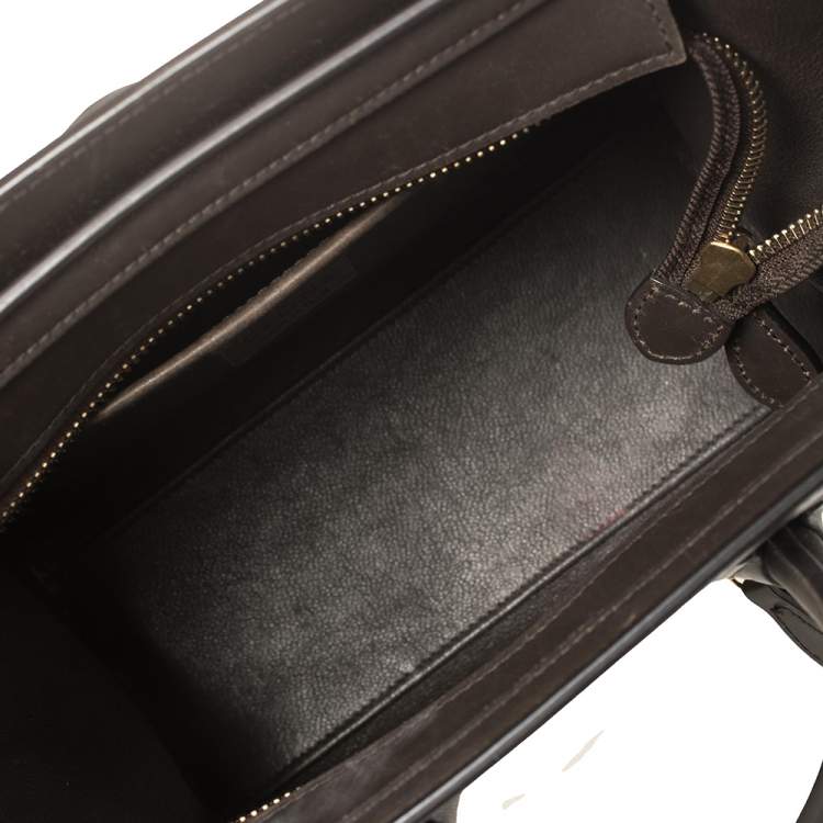 مملوكة مسبقًا Celine Tricolor Leather Nano Luggage Tote 