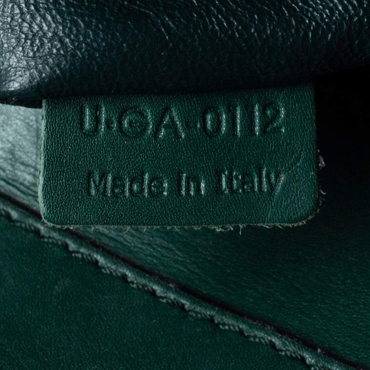 Pre Owned Céline Green Python and Leather Mini Luggage Tote