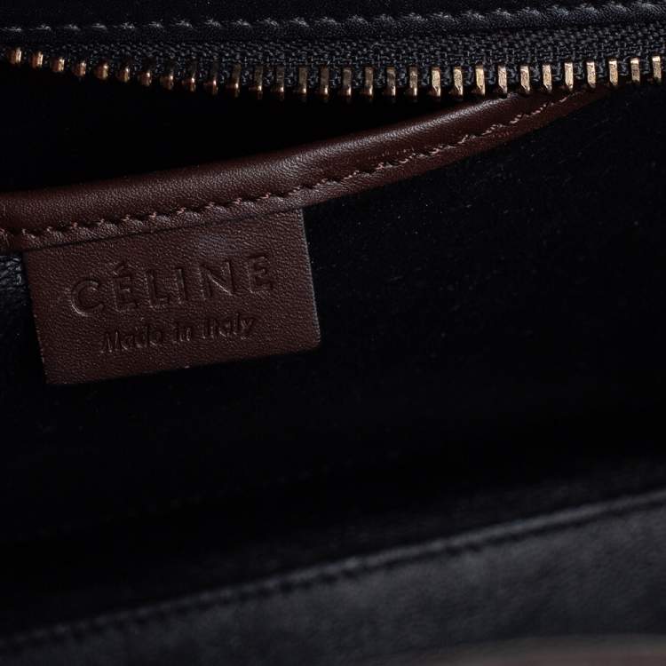 Pre Owned Céline Tri Color Leather Nano Luggage Tote
