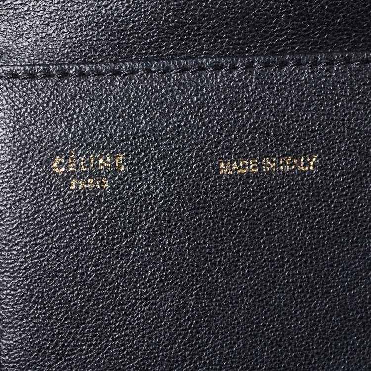 مملوكة مسبقًا Celine Black Patent Leather and Suede Medium Trapeze Top Handle Bag