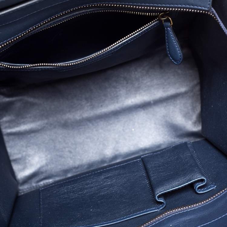 مملوكة مسبقًا Celine Tri Color Leather and Suede Mini Luggage Tote
