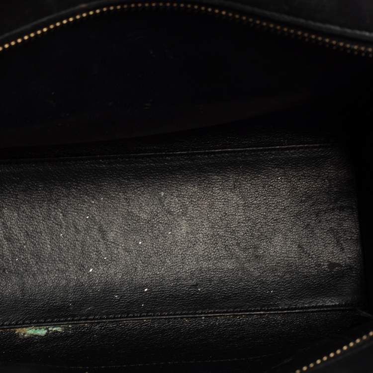 Pre Owned Celine Leather Celine Tri Color Leather Nano Luggage Tote