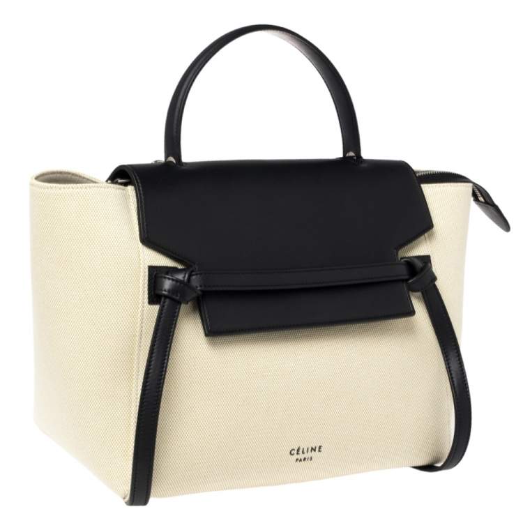 مملوكة مسبقًا Celine Apple Green/Black Leather Mini Belt Top Handle Bag