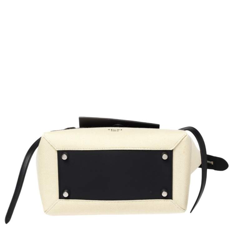مملوكة مسبقًا Celine Apple Green/Black Leather Mini Belt Top Handle Bag