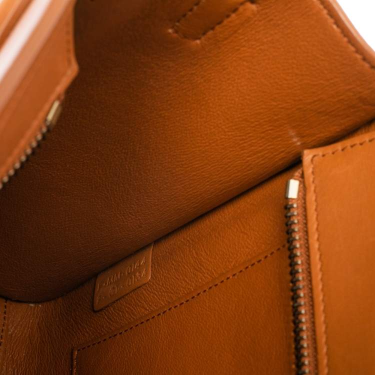 Pre Owned Celine Caramel Brown Leather Nano Luggage Tote