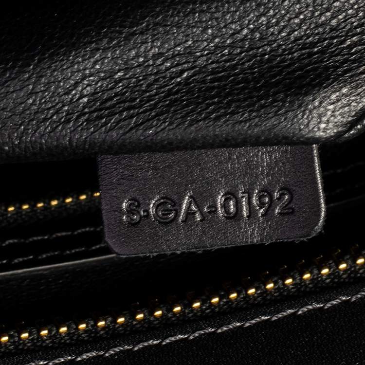 Pre Owned Céline Black/Beige Python and Leather Mini Luggage Tote