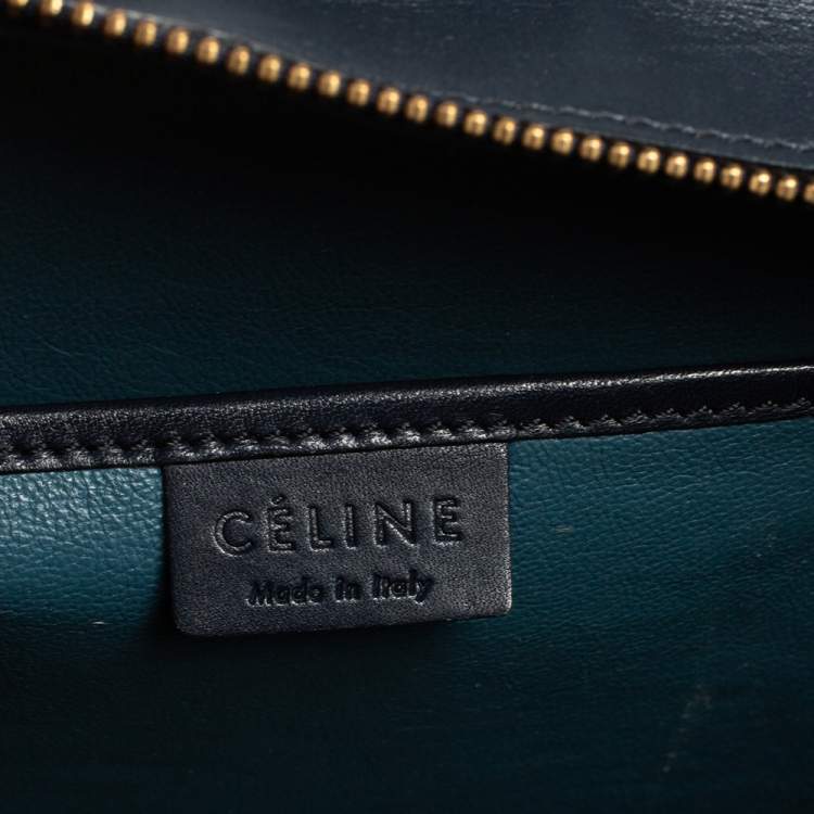 Pre Owned Celine Tri Color Leather Nano Luggage Tote