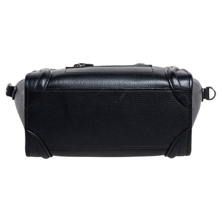 Pre Owned Céline Black Leather Nano Luggage Tote