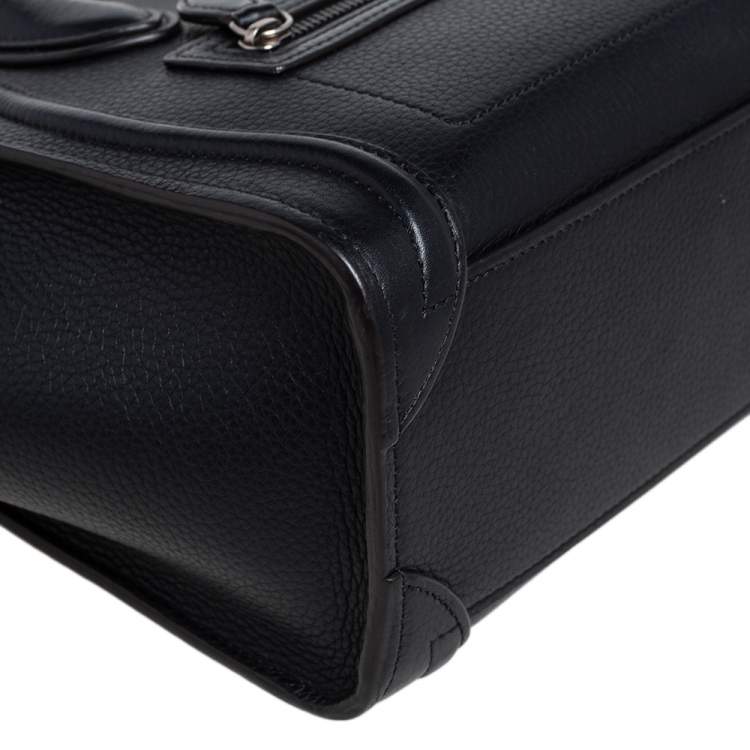 Pre Owned Céline Black Leather Nano Luggage Tote