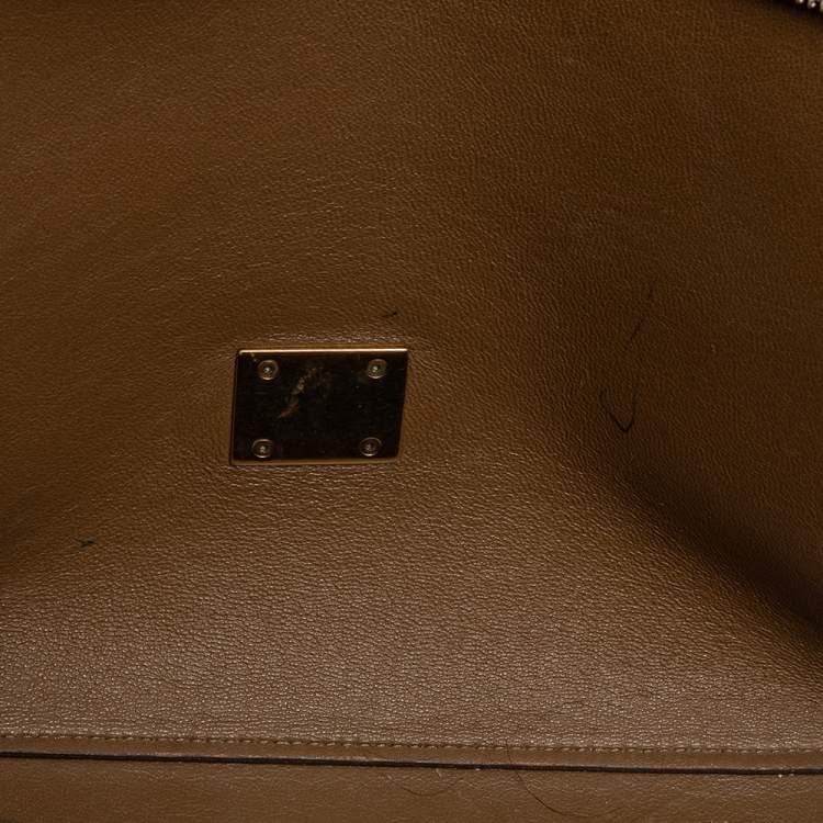 Pre Owned Celine Tricolor Leather and Suede Medium Trapeze Top Handle Bag
