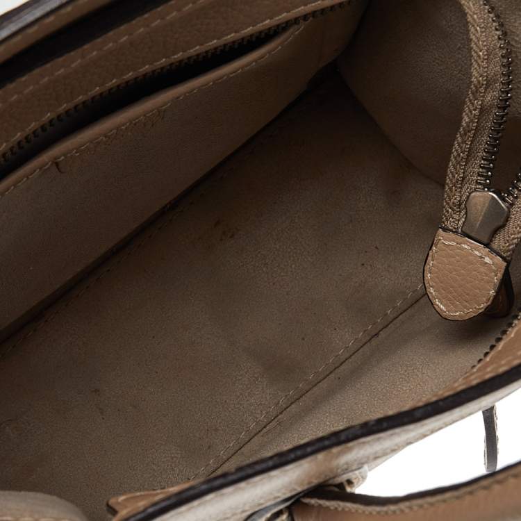 مملوكة مسبقًا Celine Beige Leather Nano Luggage Tote