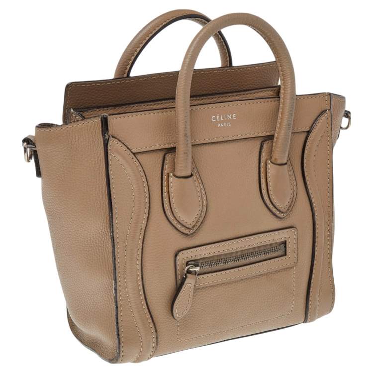 مملوكة مسبقًا Celine Beige Leather Nano Luggage Tote