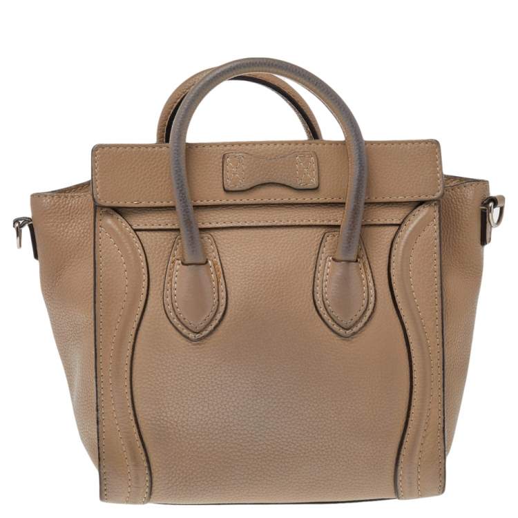 مملوكة مسبقًا Celine Beige Leather Nano Luggage Tote