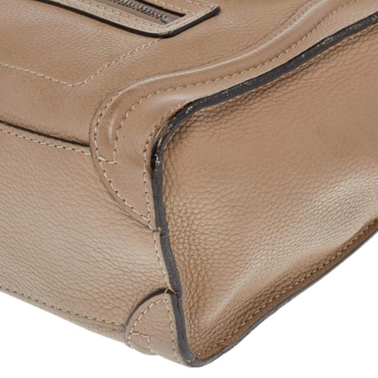 مملوكة مسبقًا Celine Beige Leather Nano Luggage Tote