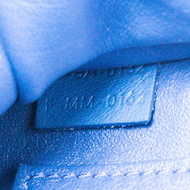 Pre Owned Céline Blue Leather Nano Luggage Tote
