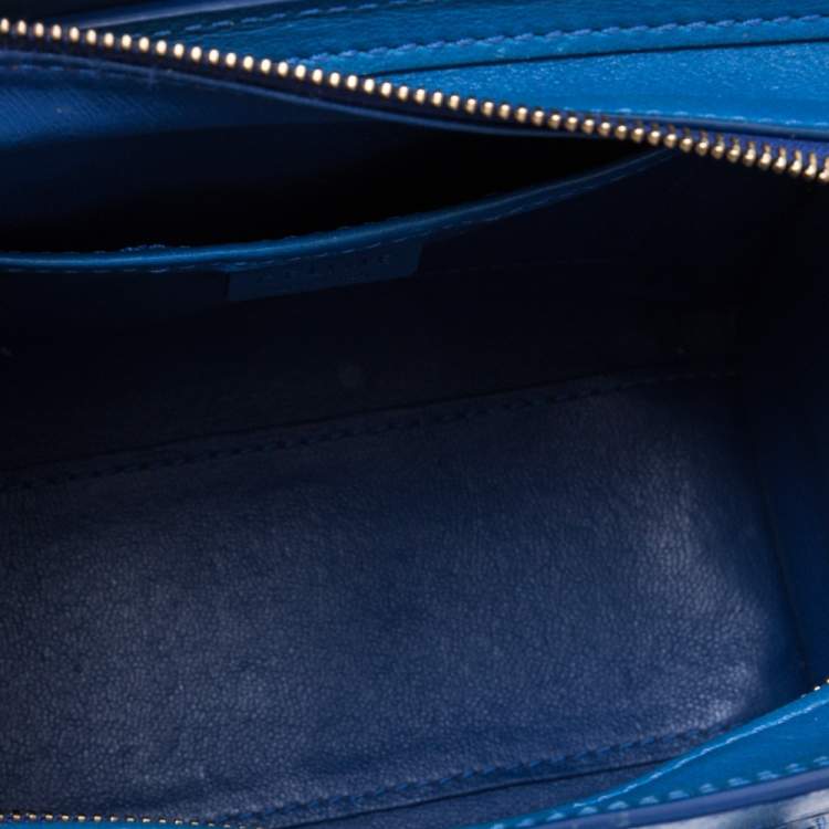 Pre Owned Céline Blue Leather Nano Luggage Tote
