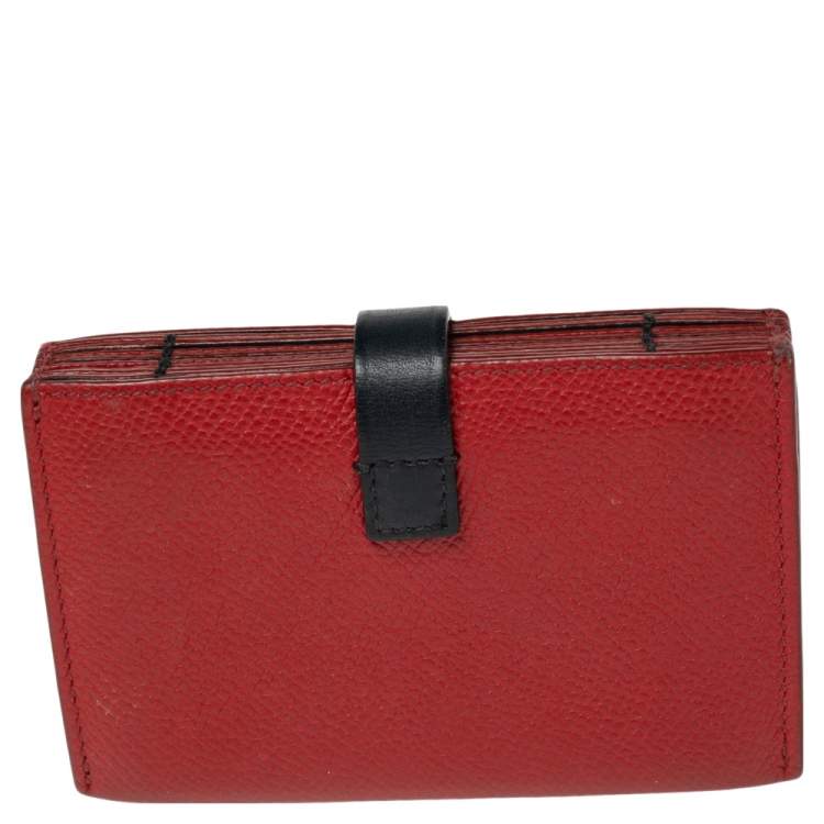 Pre Owned Celine Red Leather Accordeon Card Holder