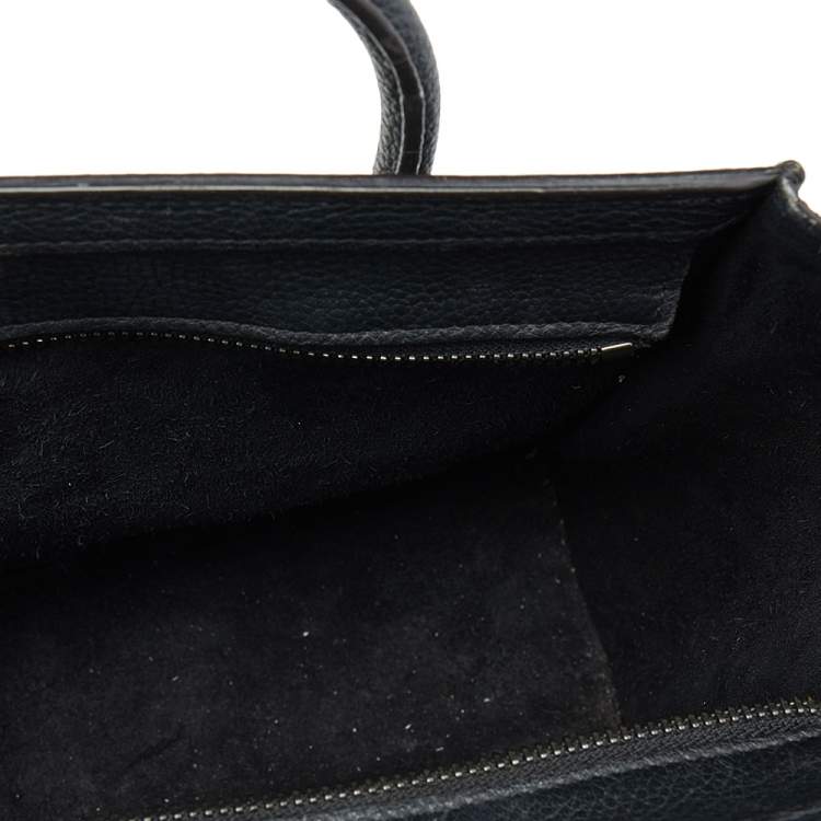 Pre Owned Céline Black Leather Nano Luggage Tote