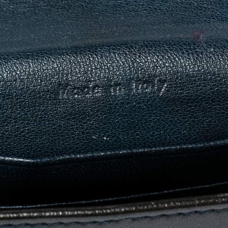 Pre Owned Celine Tricolor Leather Flap  Multifunction Compact Wallet