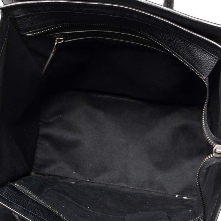Pre Owned Celine Black Leather Mini Luggage Tote