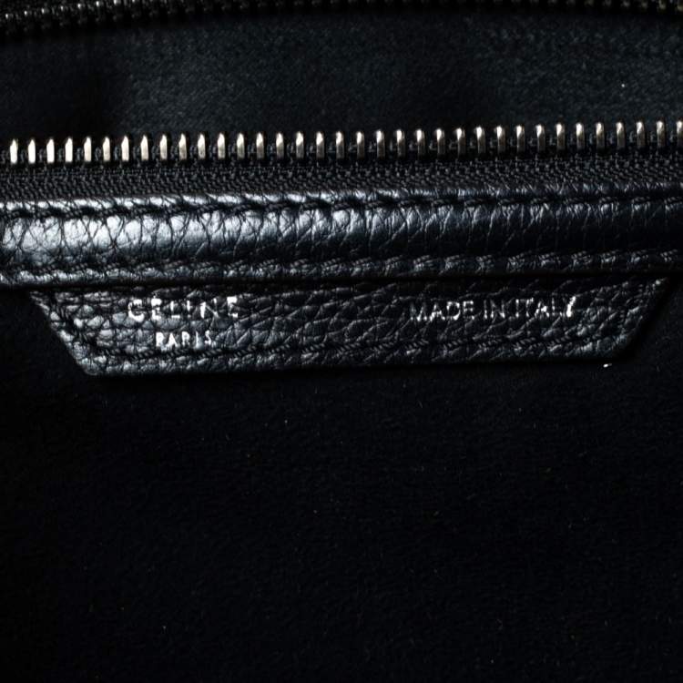 Pre Owned Celine Black Leather Mini Luggage Tote