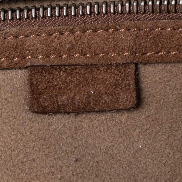 Pre Owned Celine Brown Nubuck Leather Boogie Shopper Tote  