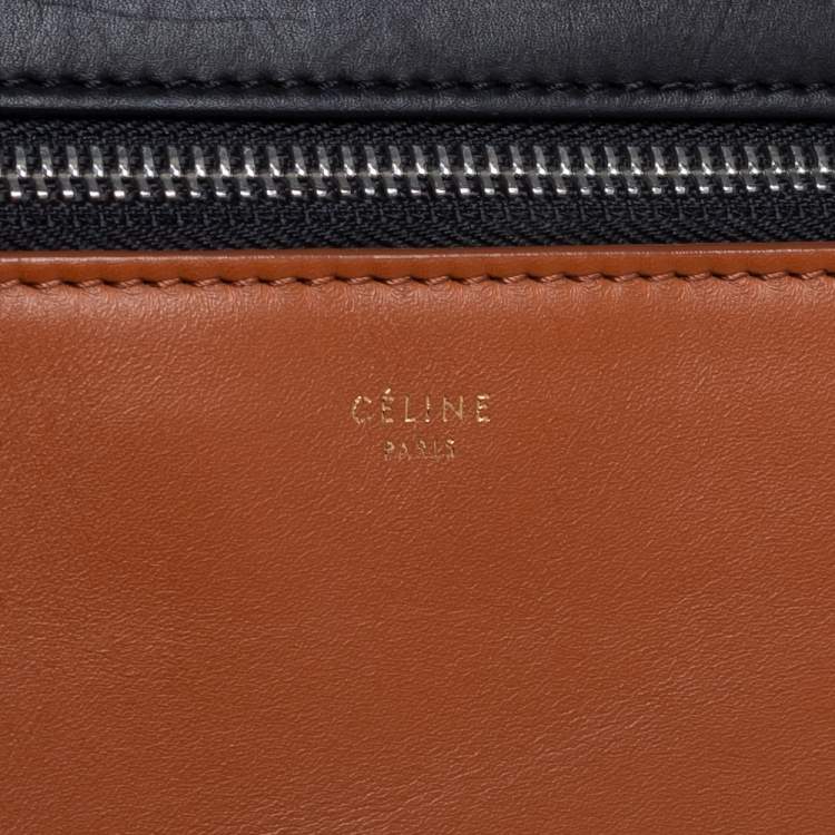 Pre Owned Celine Multicolor Leather Medium Edge Top Handle Bag