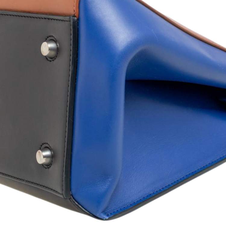 Pre Owned Celine Multicolor Leather Medium Edge Top Handle Bag