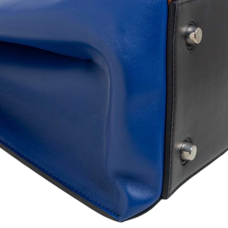Pre Owned Celine Multicolor Leather Medium Edge Top Handle Bag