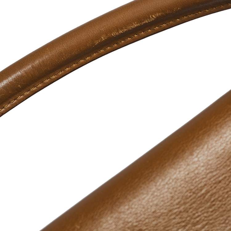 Pre Owned Celine Tri Color Leather and Suede Medium Trapeze Top Handle Bag