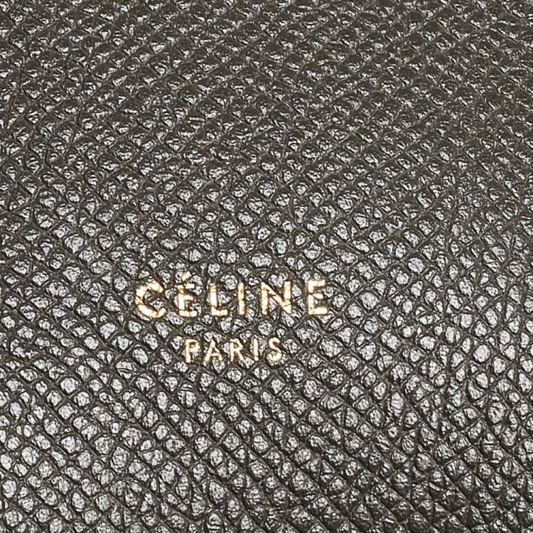 Pre Owned Celine Grey Leather Mini  Belt Top Handle Bag