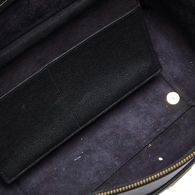 مملوكة مسبقًا Celine Black Leather Mini Belt Top Handle Bag