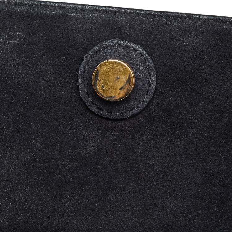 مملوكة مسبقًا Celine Black Leather Mini Belt Top Handle Bag