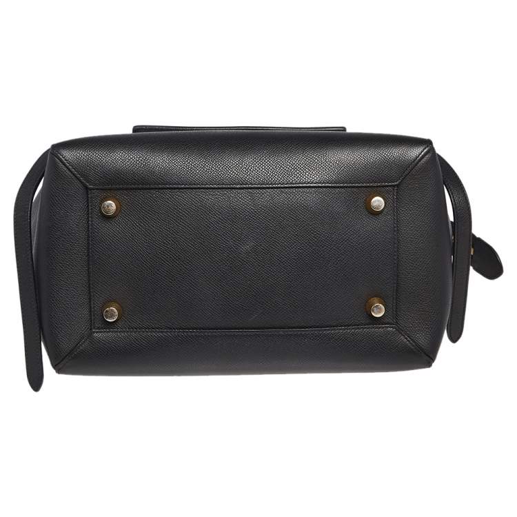 مملوكة مسبقًا Celine Black Leather Mini Belt Top Handle Bag