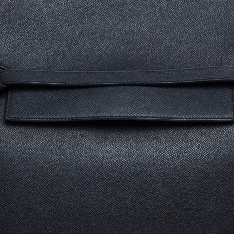 Pre Owned Celine Black Leather Small Belt Top Handle Bag