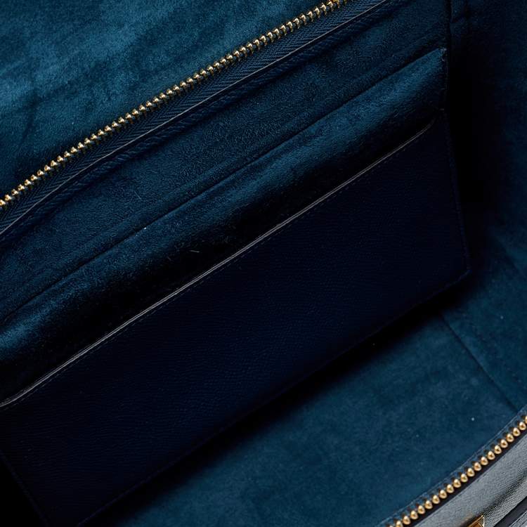 Pre Owned Celine Blue Leather Micro Belt Top Handle Bag