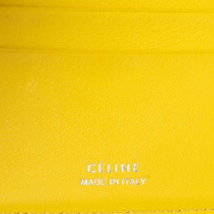 Pre Owned Celine Black Leather Small Trifold Wallet