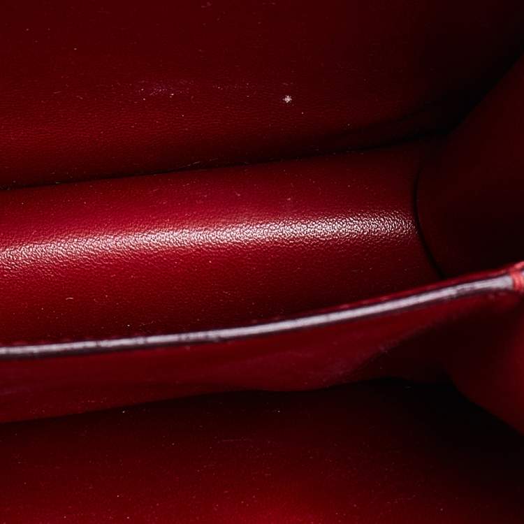 Pre Owned Celine Red Leather Small Classic Box Flap Bag