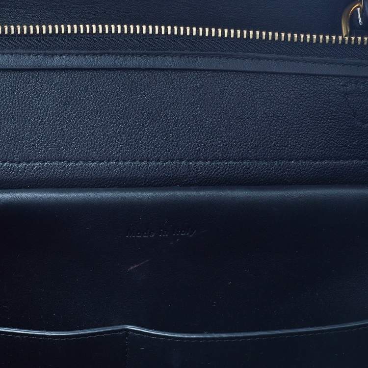 Pre Owned Celine Black Leather Mini Belt Top Handle Bag