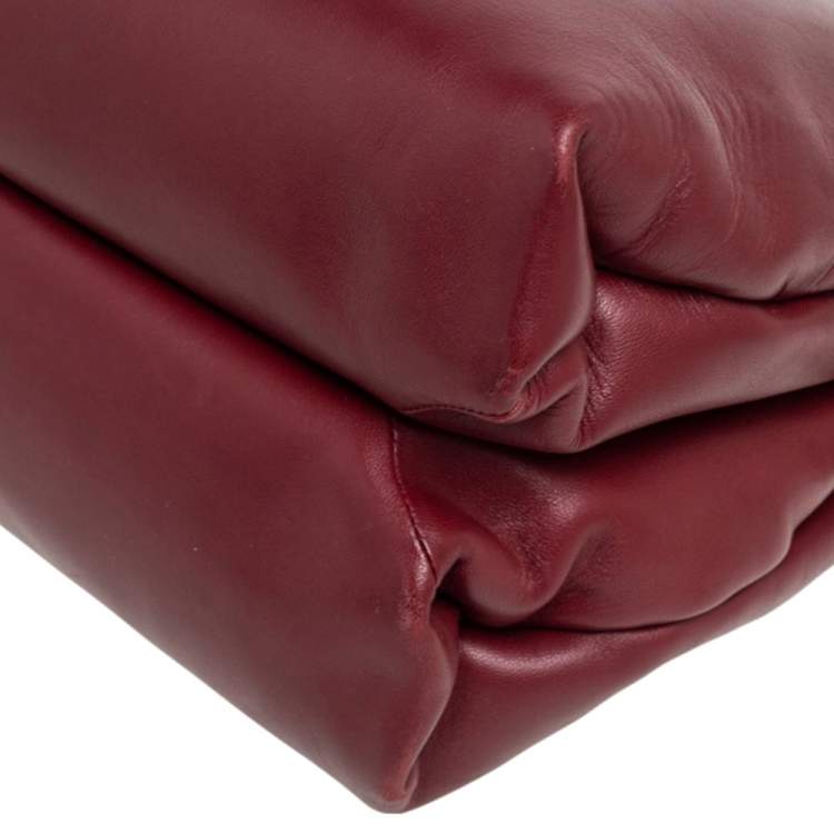 Pre Owned Celine Maroon Leather Messenger Bag