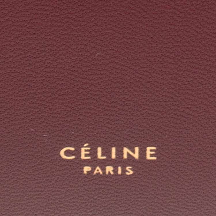 Pre Owned Celine Maroon Leather Messenger Bag