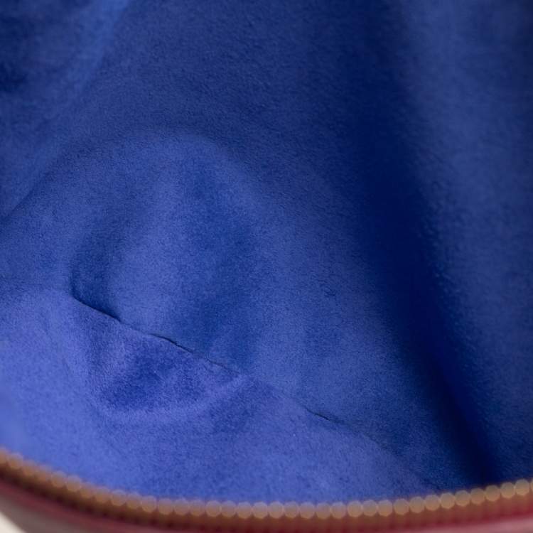 Pre Owned Celine Wine Red Leather Berlingot Clutch