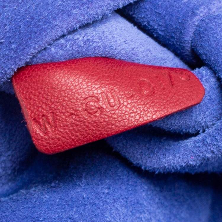 Pre Owned Celine Wine Red Leather Berlingot Clutch