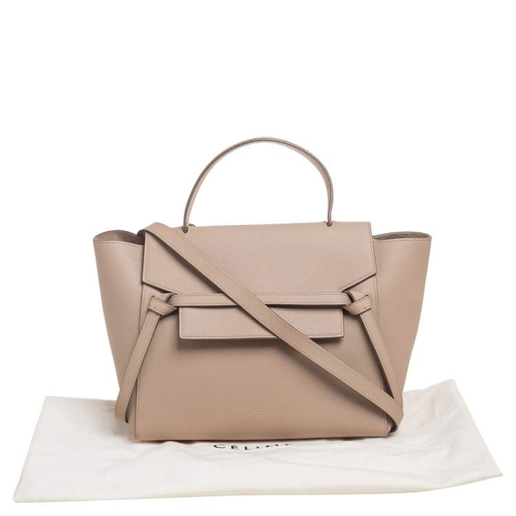 Pre Owned Celine Beige Leather Belt Bag