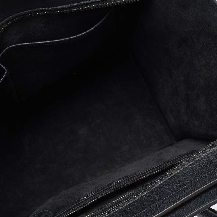 Pre Owned Celine Black Leather Mini Luggage Tote