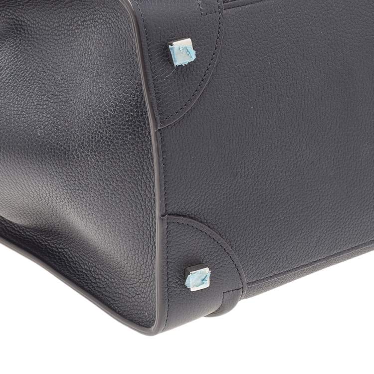 Pre Owned Celine Black Leather Mini Luggage Tote