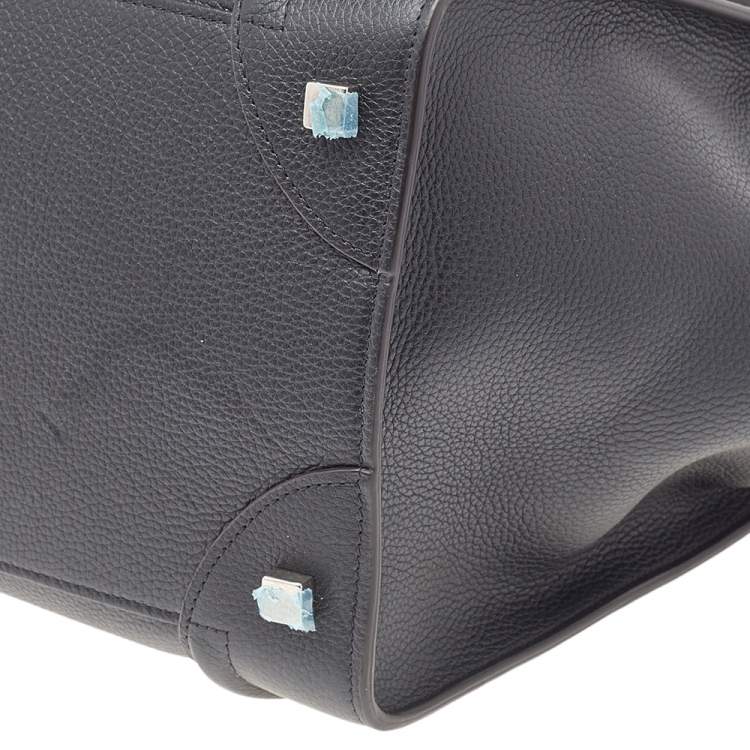 Pre Owned Celine Black Leather Mini Luggage Tote