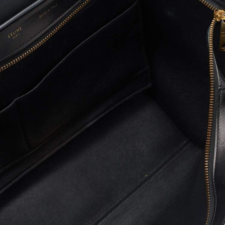 Pre Owned Celine Multicolor Calfhair and Leather Medium Trapeze Bag
