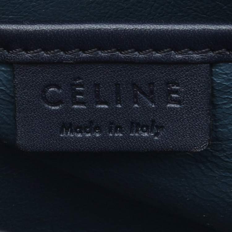 Pre Owned Celine Tri Color Leather Nano Luggage Tote