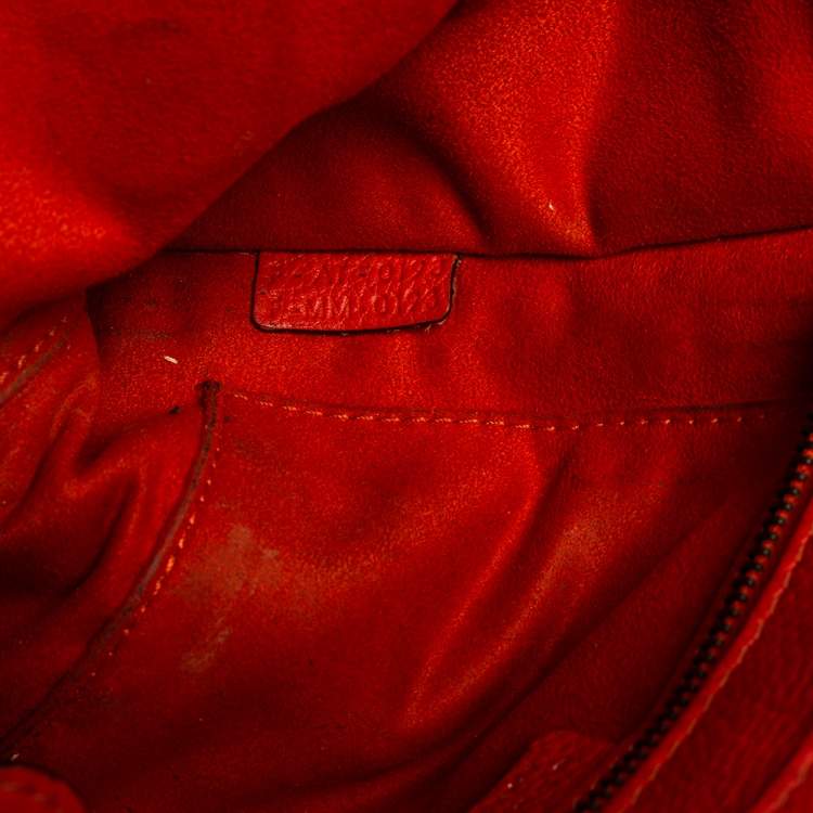Pre Owned Céline Orange Leather Nano Luggage Tote